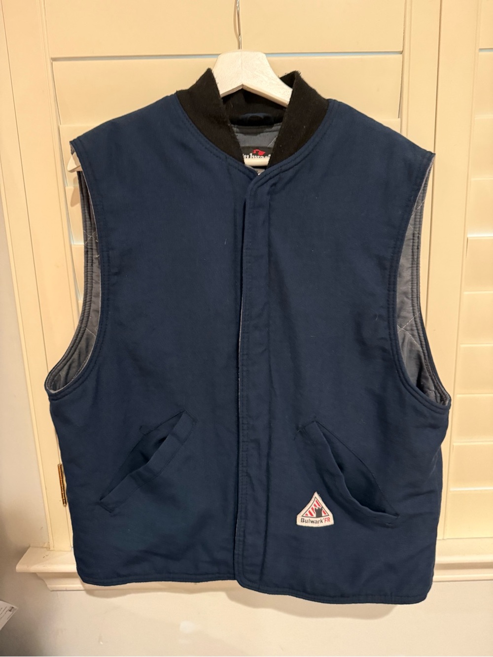 Bulwark FR Nomex Vest Jacket Liner LNS2NV Navy Blue Men’s Size LARGE